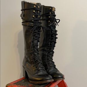 Free Bird Leather Combat Boot